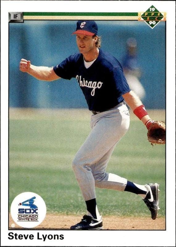 1990 Upper-Deck Low Number Steve Lyons #390 trading card
