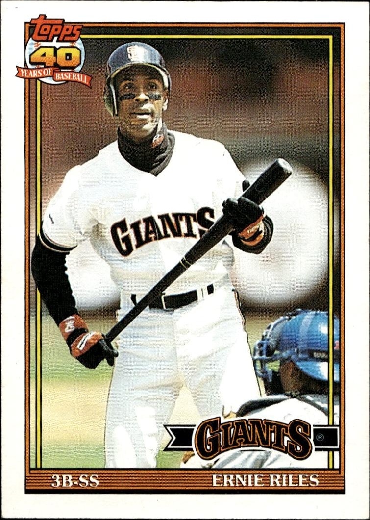 1991 Topps Ernie Riles #408 trading card