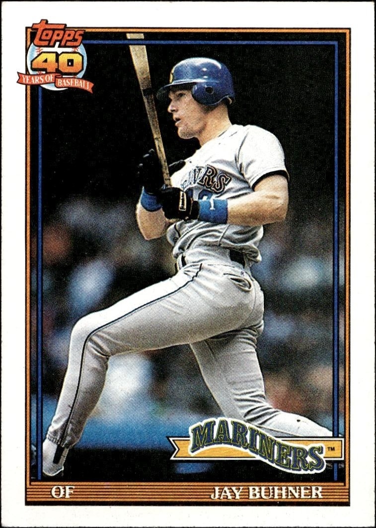 1991 Topps Jay Buhner #154 trading card
