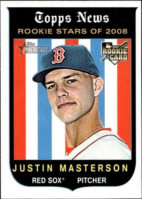 2008 Topps Heritage High Number Justin Masterson #545 trading card