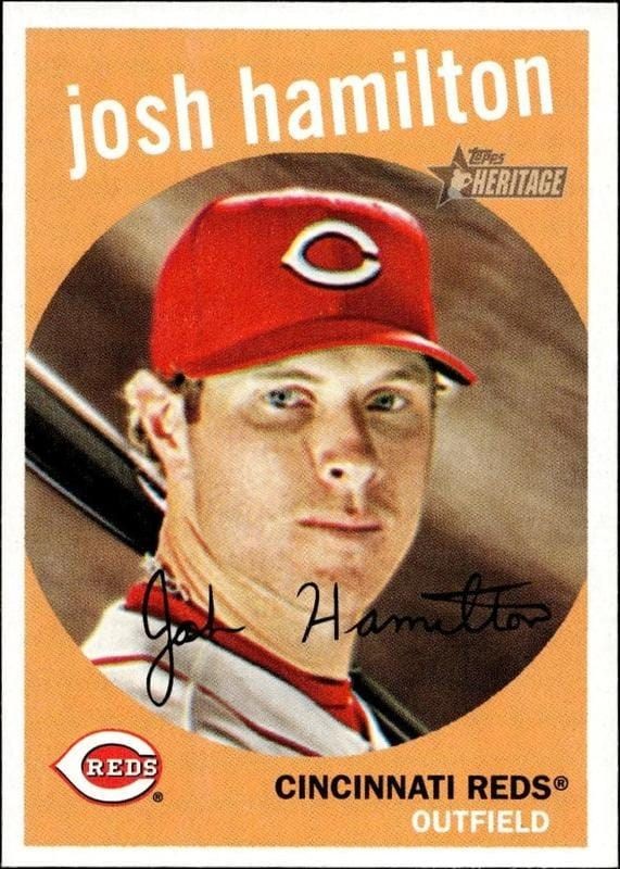 2008 Topps Heritage Josh Hamilton #78 trading card