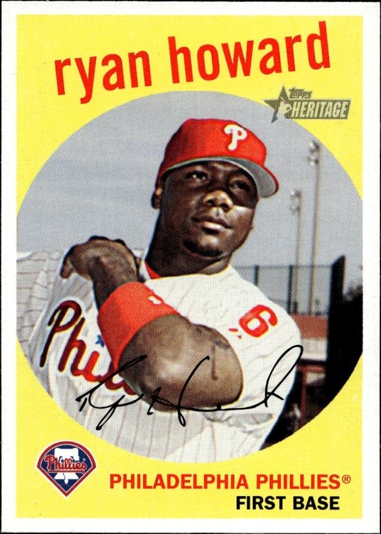 2008 Topps Heritage Ryan Howard #380 trading card