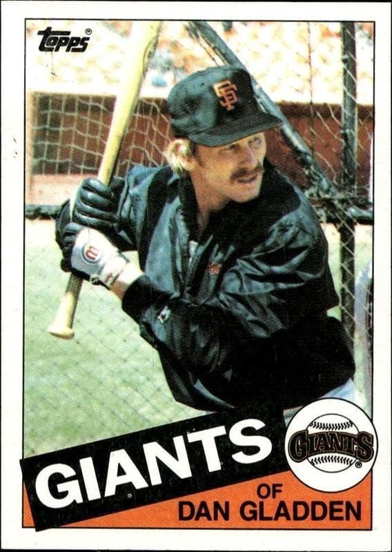 1985 Topps Dan Gladden #386 trading card