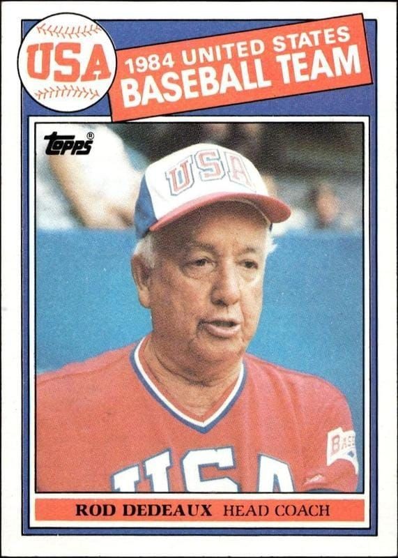 1985 Topps Rod Dedeaux #389 trading card