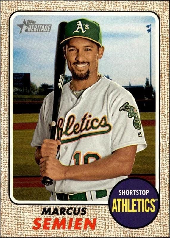 2017 Topps Heritage Marcus Semien #343 trading card