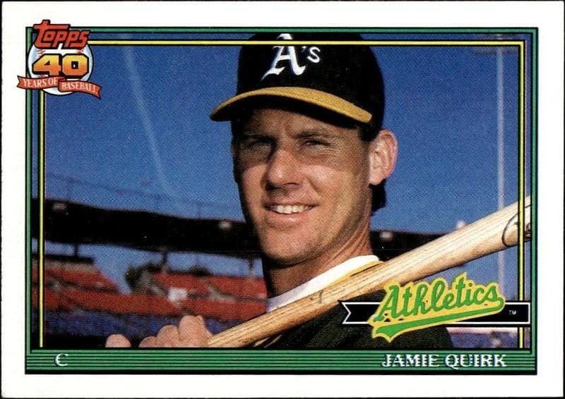 1991 Topps Jamie Quirk #132 trading card