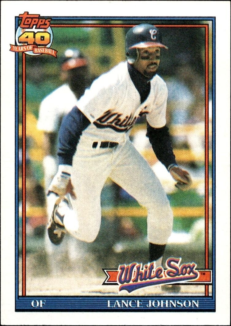 1991 Topps Lance Johnson #243 trading card