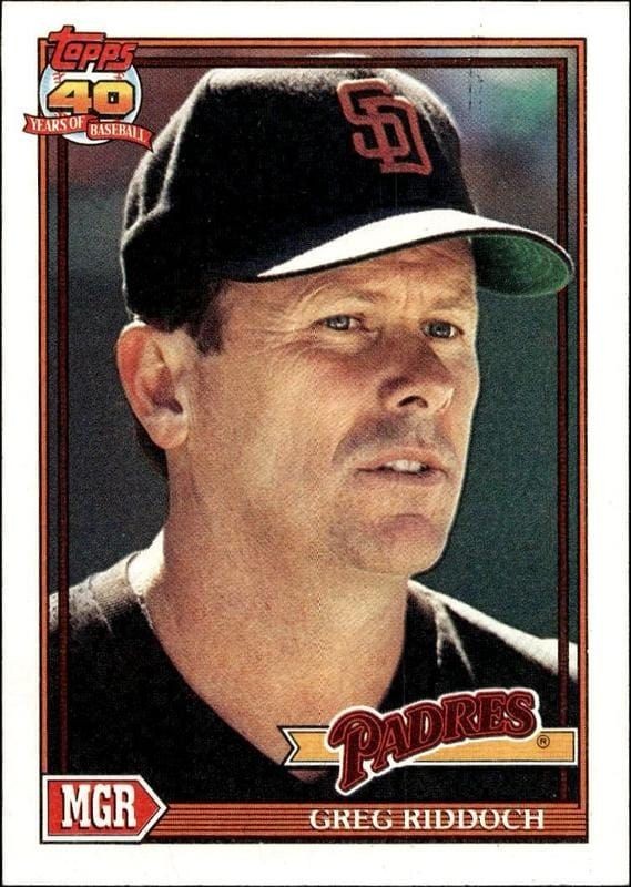 1991 Topps Greg Riddoch #109 trading card