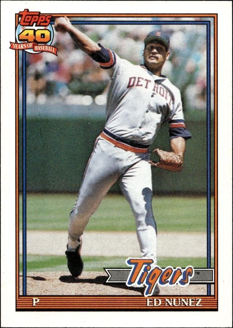 1991 Topps Ed Nunez #106 trading card