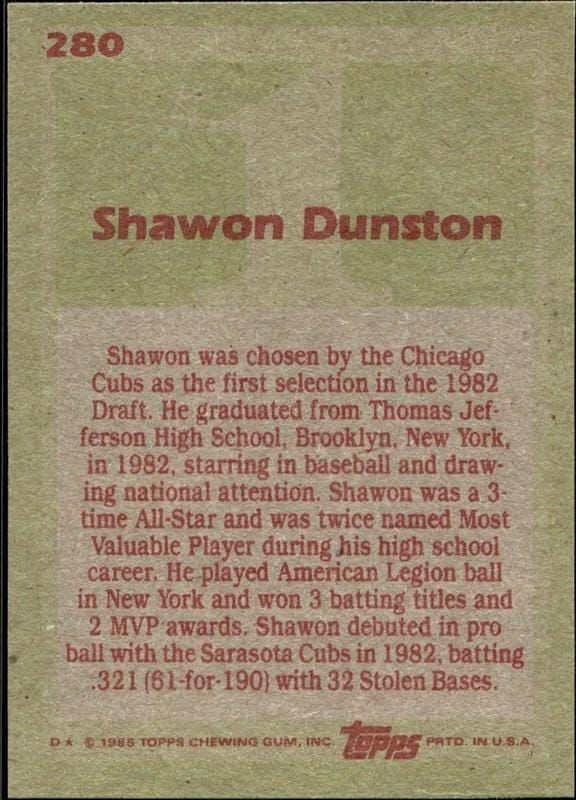 1985 Topps Bill Almon #273 baseball trading card back