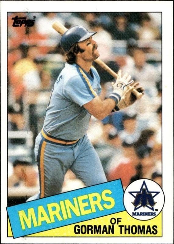 1985 Topps Gorman Thomas #202 trading card