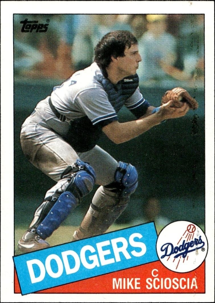 1985 Topps Mike Scioscia #549 trading card