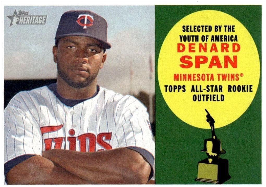 2009 Topps Heritage Denard Span #321 trading card