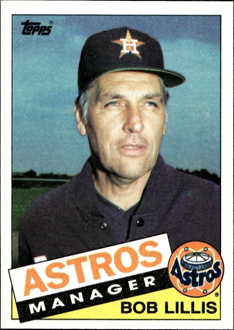 1985 Topps Bob Lillis #186 trading card