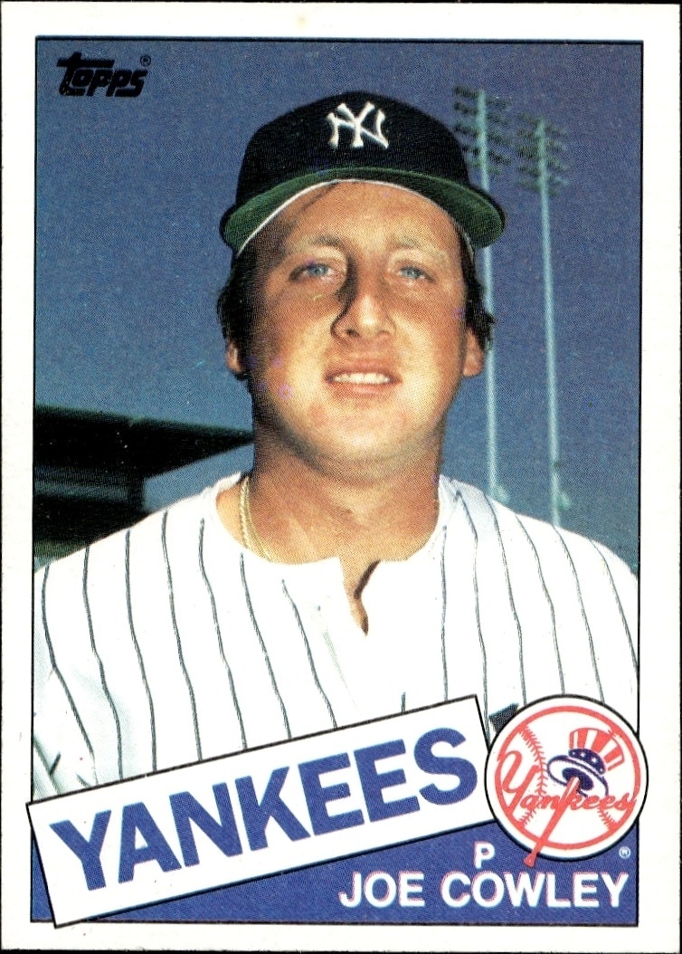 1985 Topps Joe Cowley #769 trading card