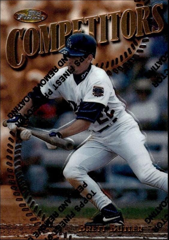 1997 Topps Finest Brett Butler #197 trading card