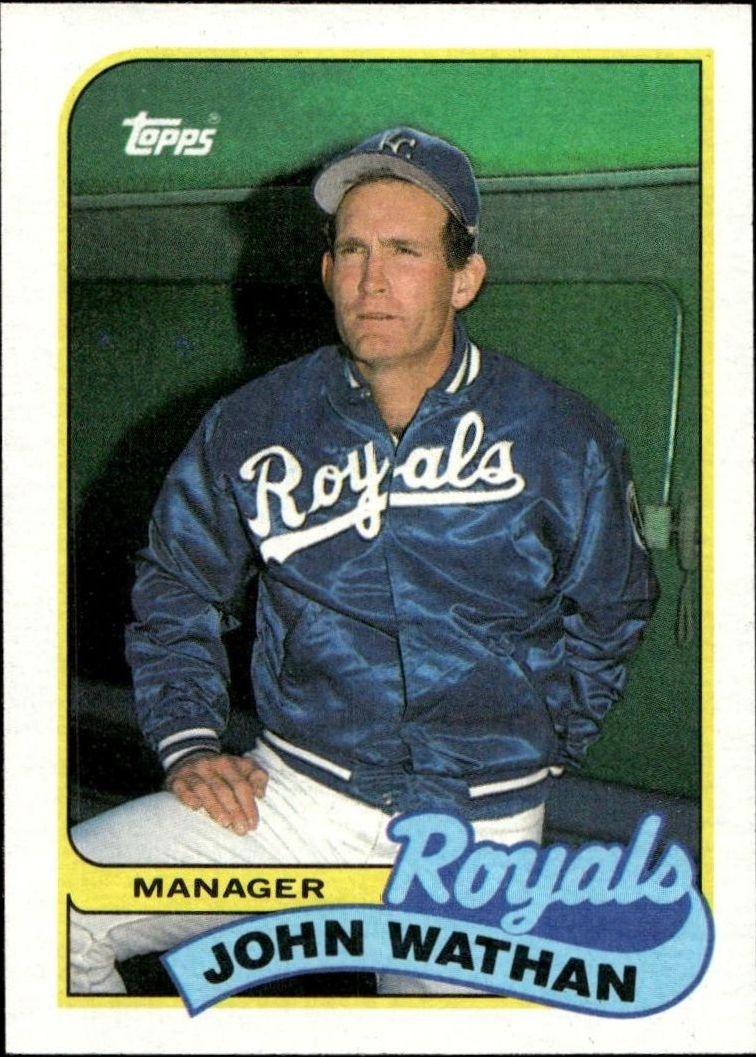 1989 Topps John Wathan #374 trading card