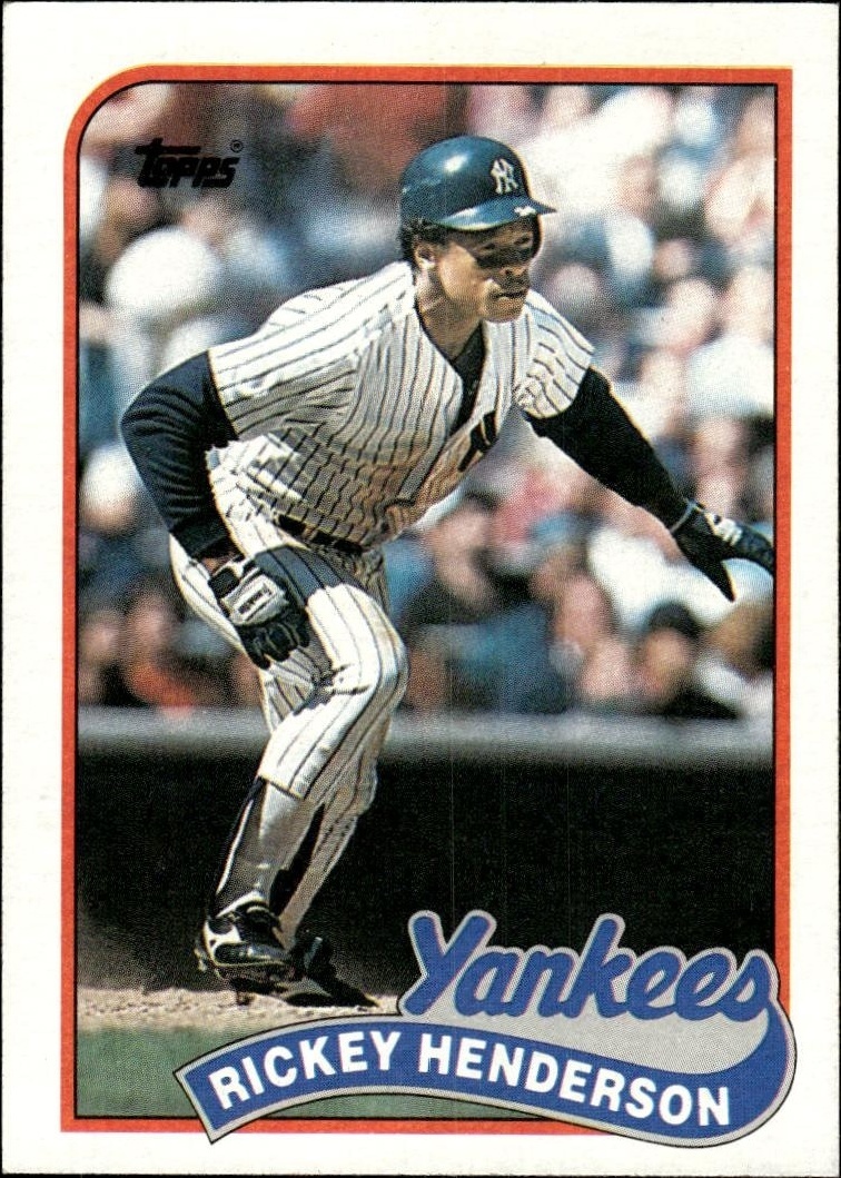 1989 Topps Rickey Henderson #380 trading card