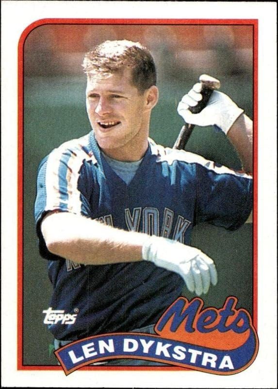 1989 Topps Len Dykstra #435 trading card