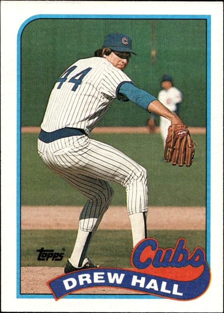 1989 Topps Drew Hall #593 trading card