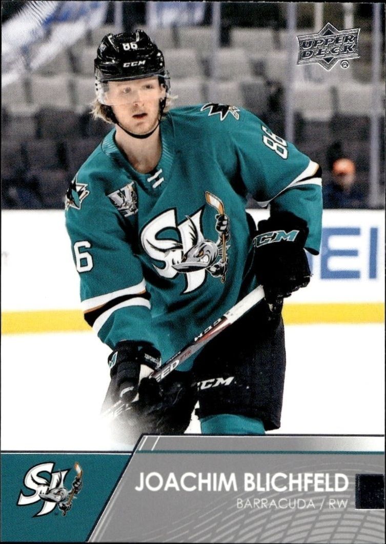 2021-22 Upper-Deck AHL Joachim Blichfeld #92 trading card
