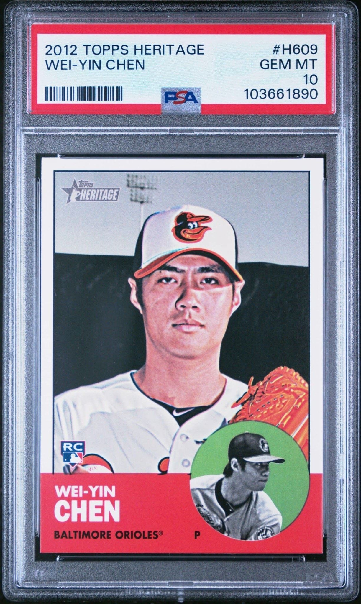 2012 Topps Heritage High Number Wei-Yin Chen #H609 trading card
