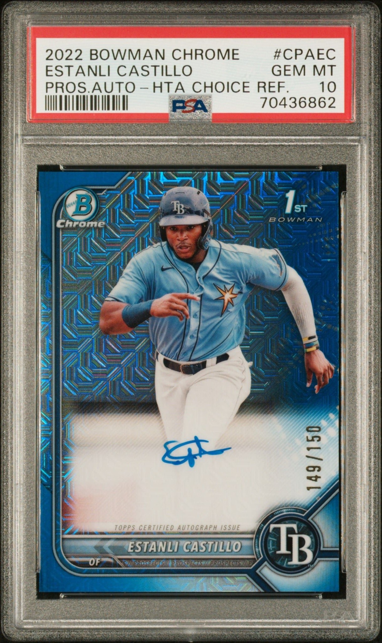 2022 Bowman Chrome Estanli Castillo #CPA-EC trading card