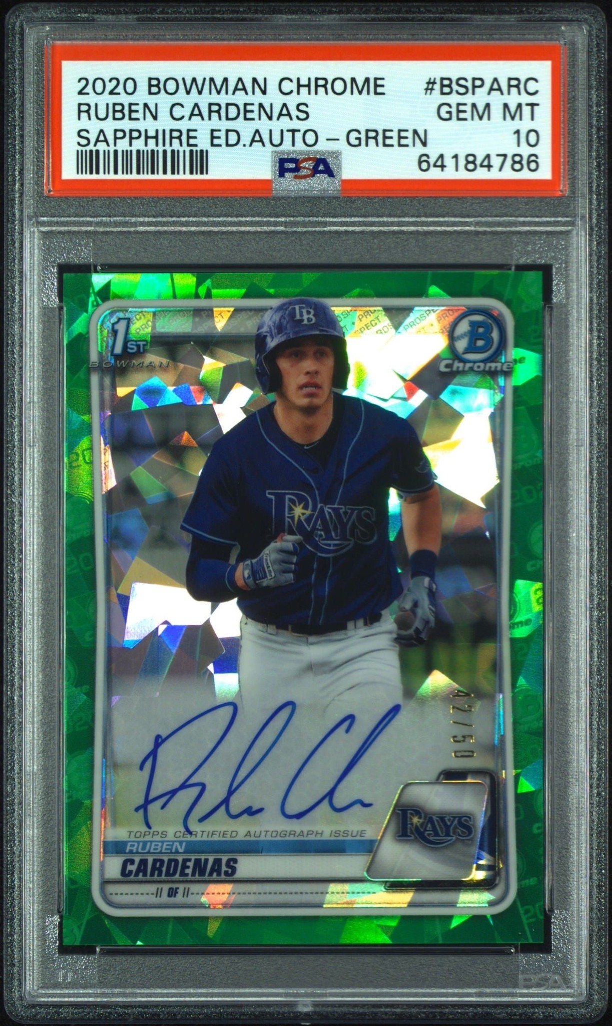 2020 Bowman Chrome Ruben Cardenas #BSPA-RC trading card