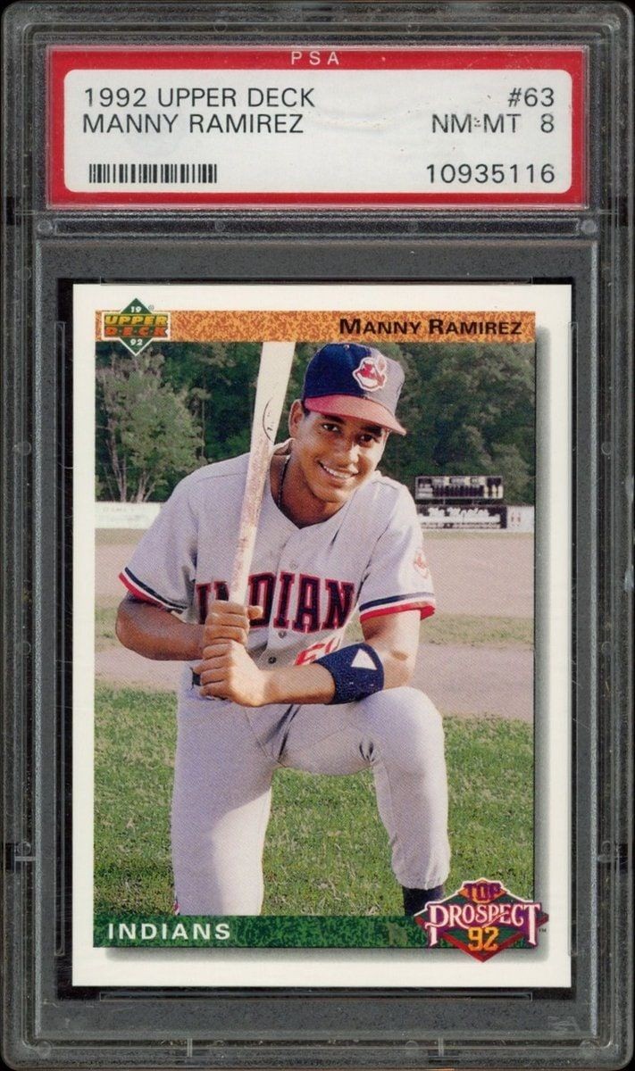 1992 Upper-Deck Low Number Manny Ramirez #63 trading card
