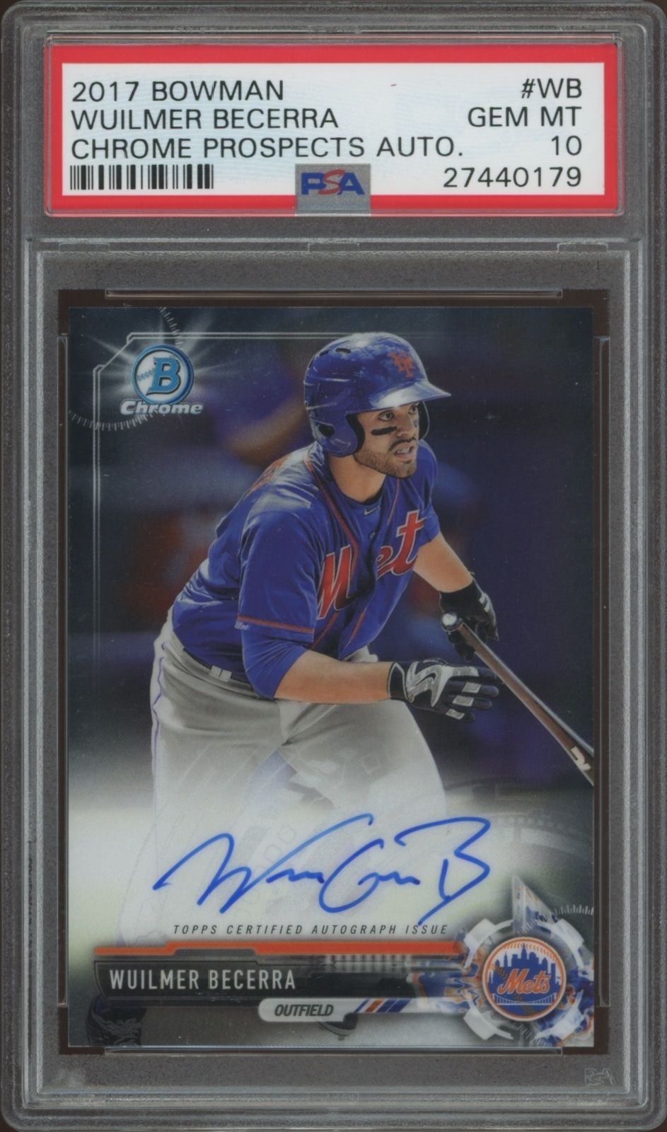 2017 Bowman Chrome Wuilmer Becerra #CPA-WB trading card
