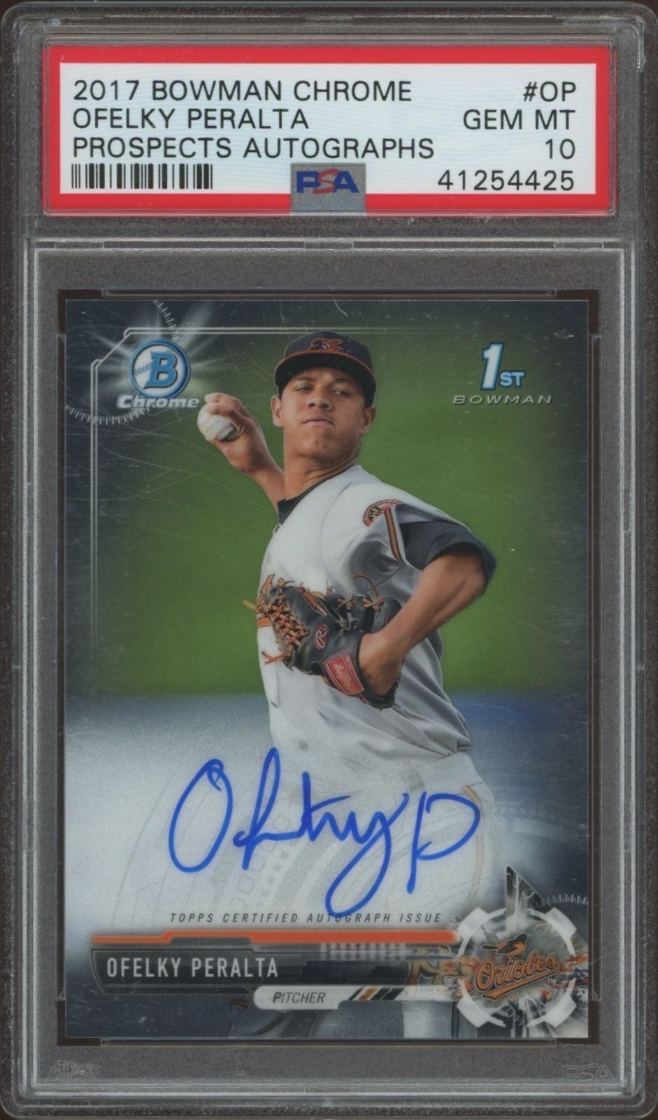 2017 Bowman Chrome Ofelky Peralta #CPA-OP trading card