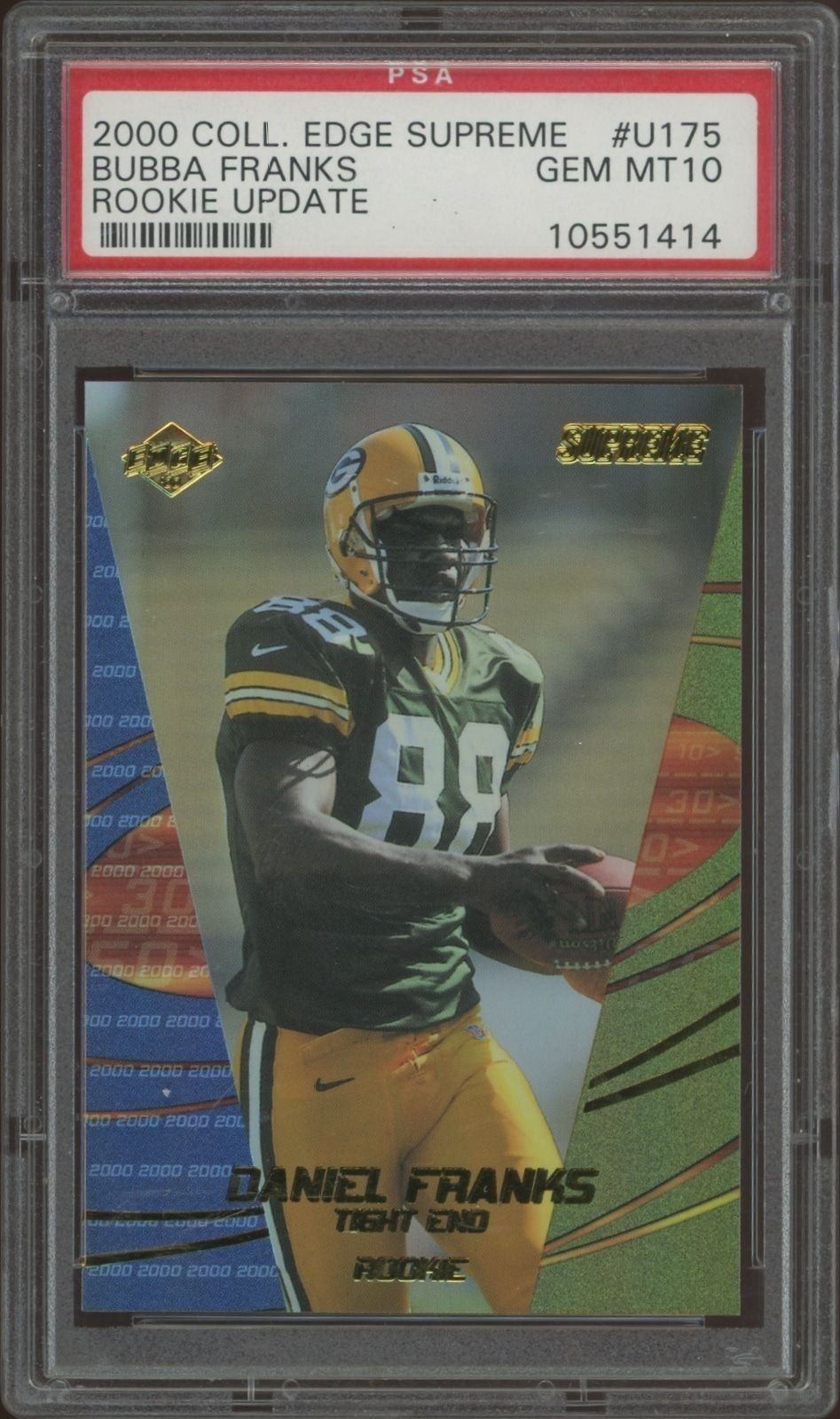 2000 Collectors-Edge Supreme Bubba Franks #U175 trading card