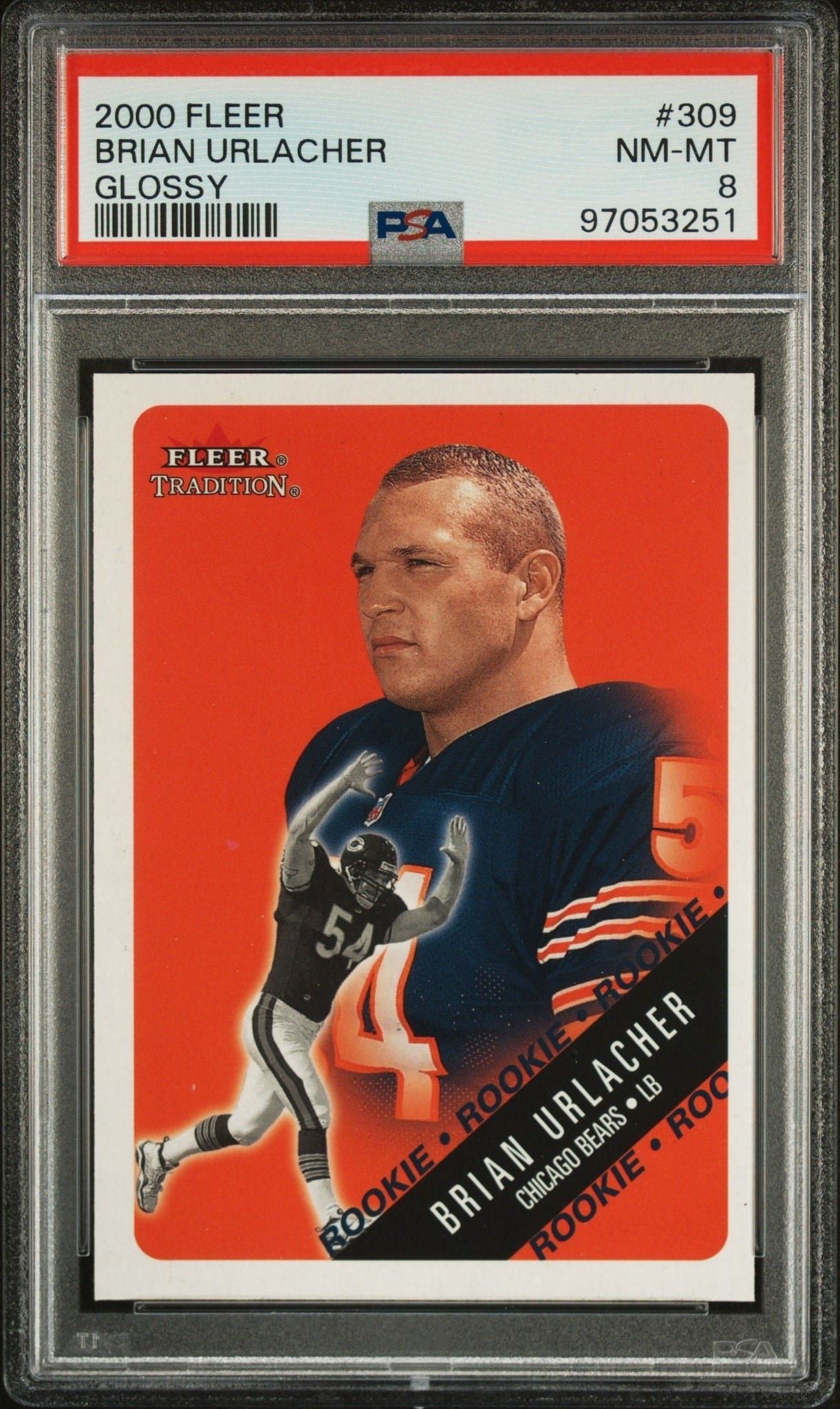 2000 Fleer Tradition Brian Urlacher #309 trading card
