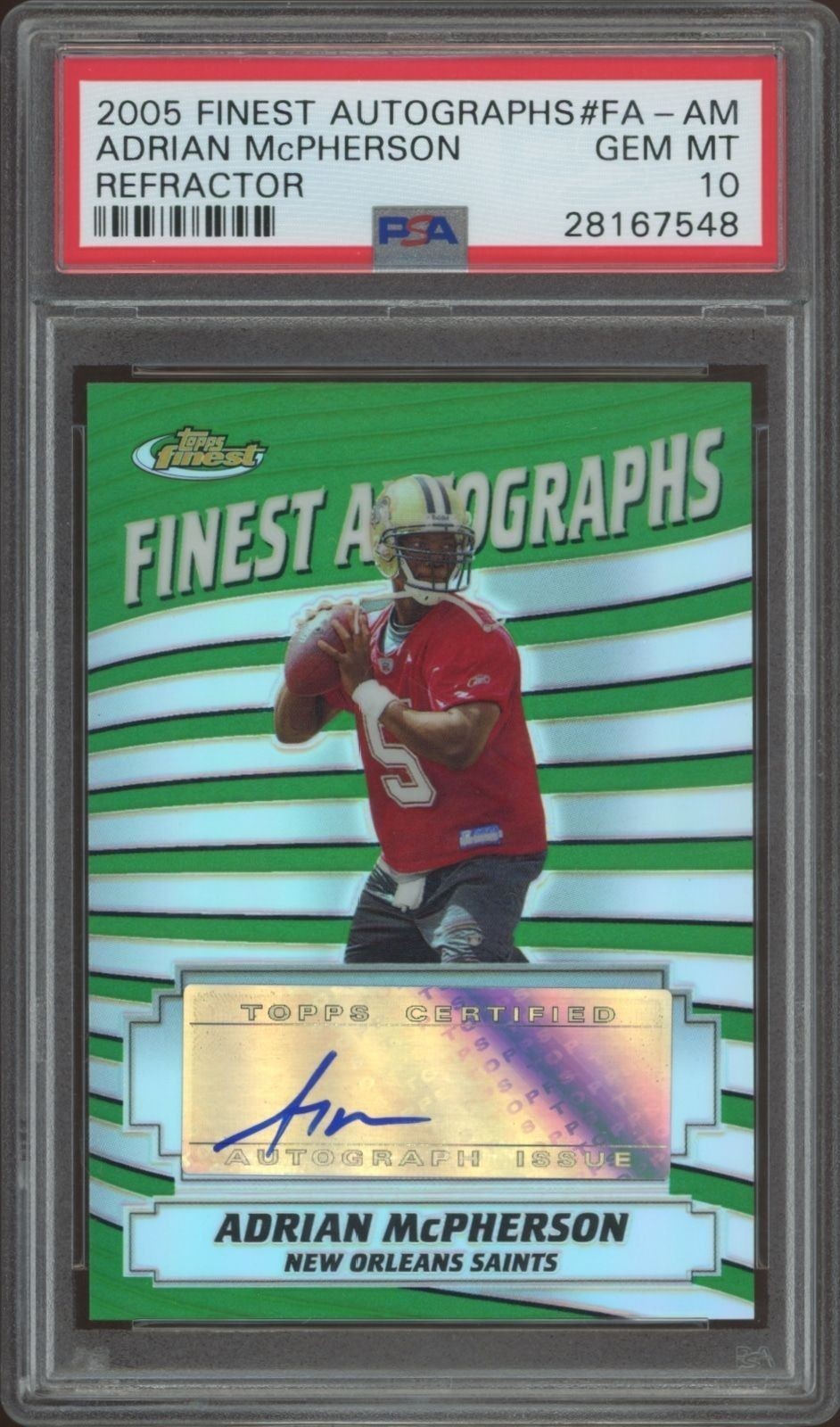 2005 Topps Finest Adrian McPherson #FA-AM trading card