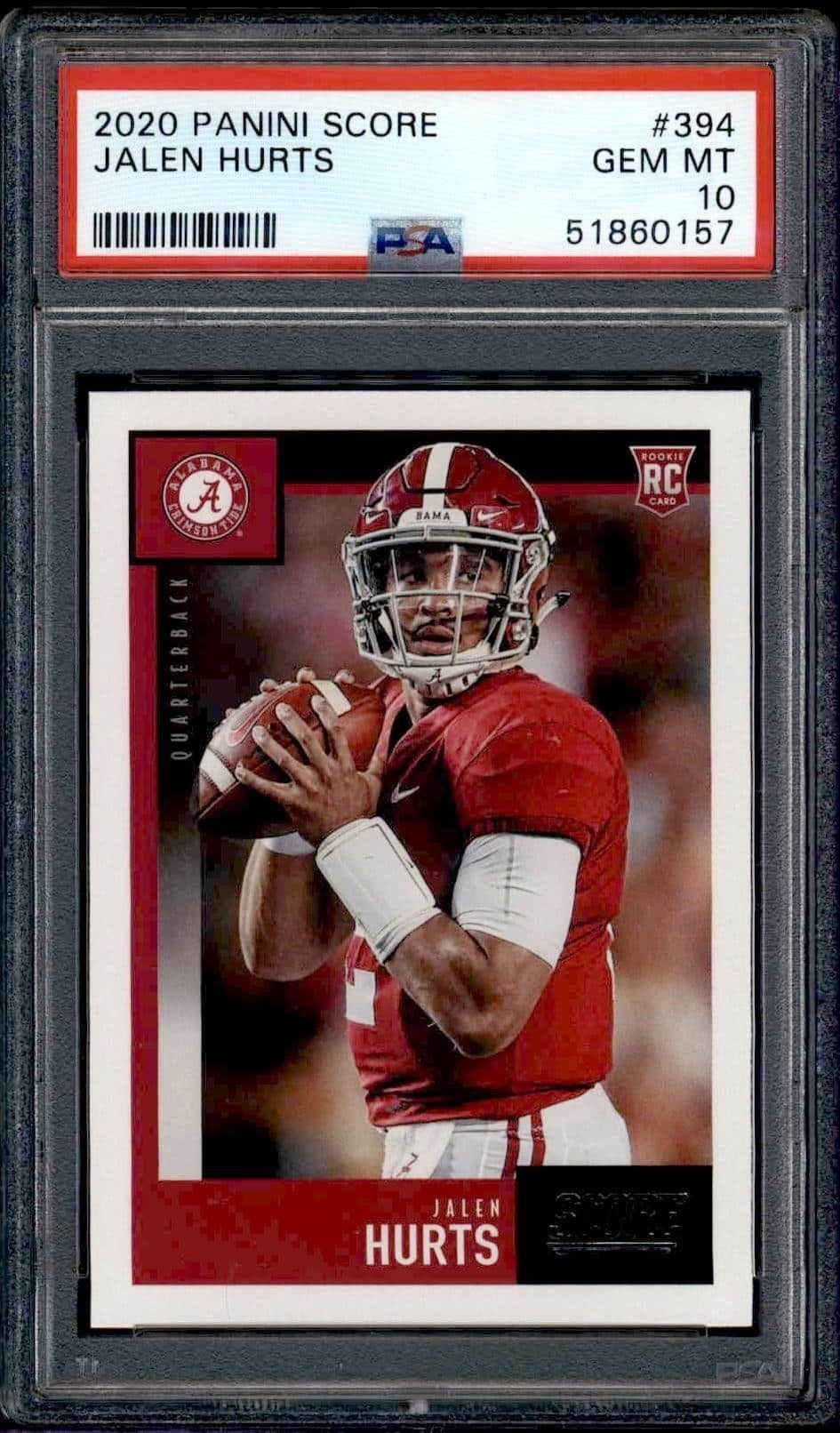 2020 Panini Score Jalen Hurts #394 trading card