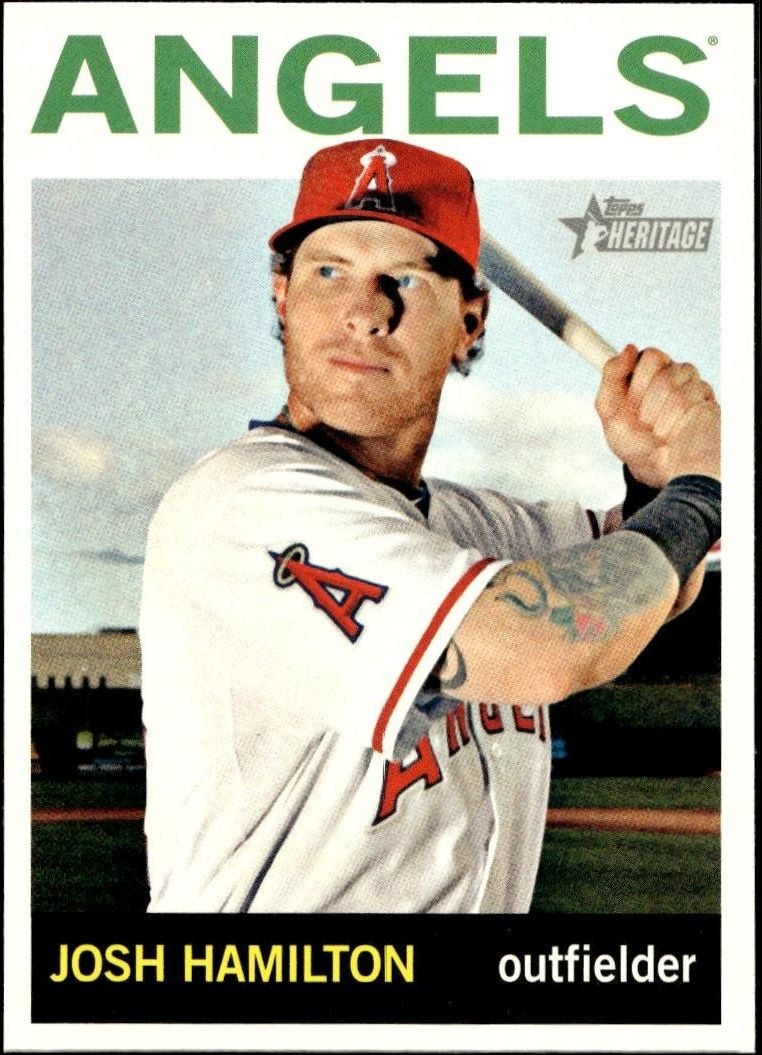2013 Topps Heritage Josh Hamilton #246 trading card