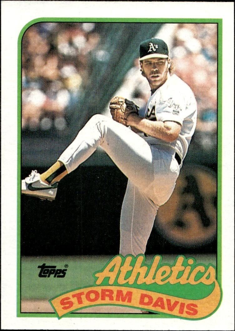 1989 Topps Storm Davis #701 trading card