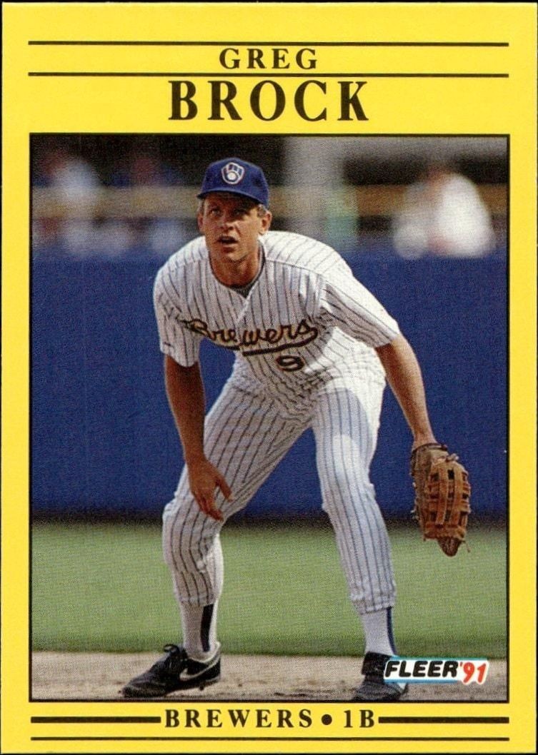 1991 Fleer Greg Brock #577 trading card
