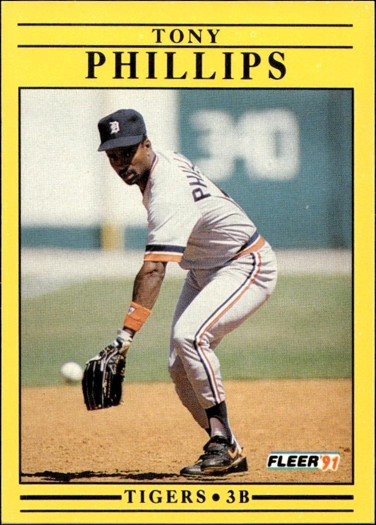 1991 Fleer Tony Phillips #348 trading card