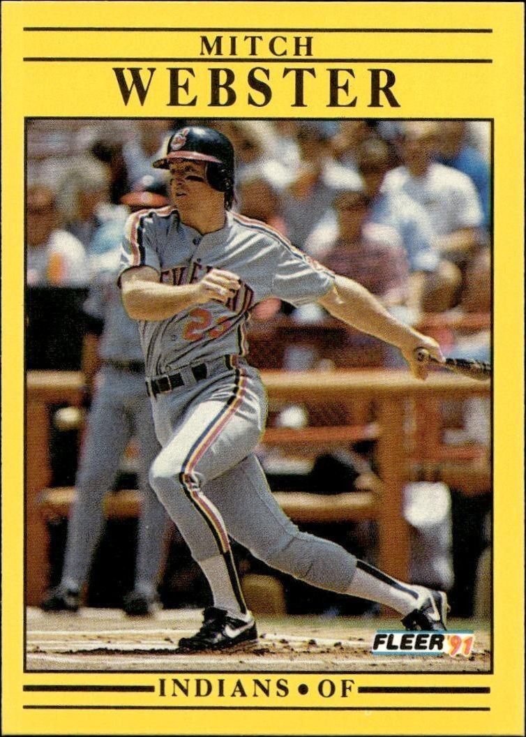1991 Fleer Mitch Webster #384 trading card