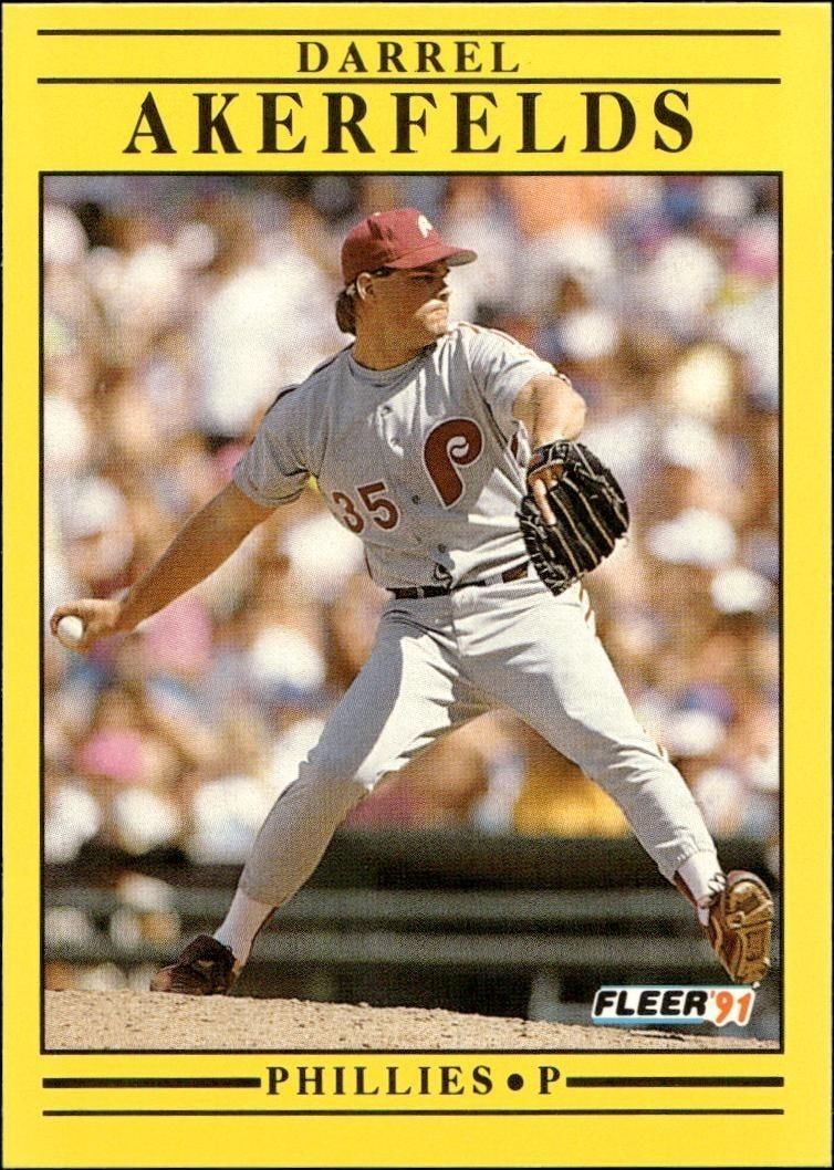 1991 Fleer Darrel Akerfelds #386 trading card