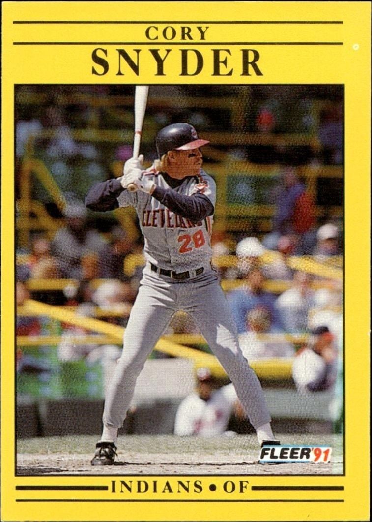1991 Fleer Cory Snyder #378 trading card