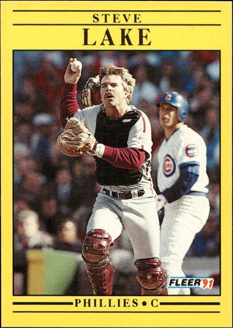 1991 Fleer Steve Lake #403 trading card