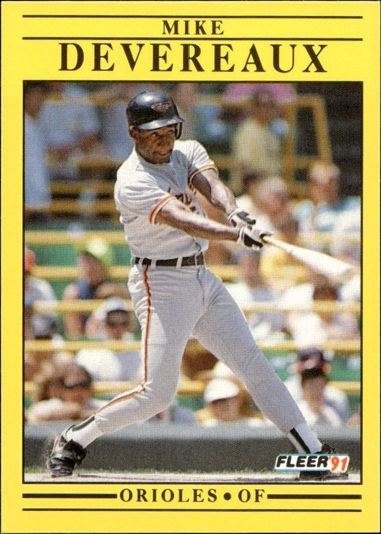 1991 Fleer Mike Devereaux #469 trading card