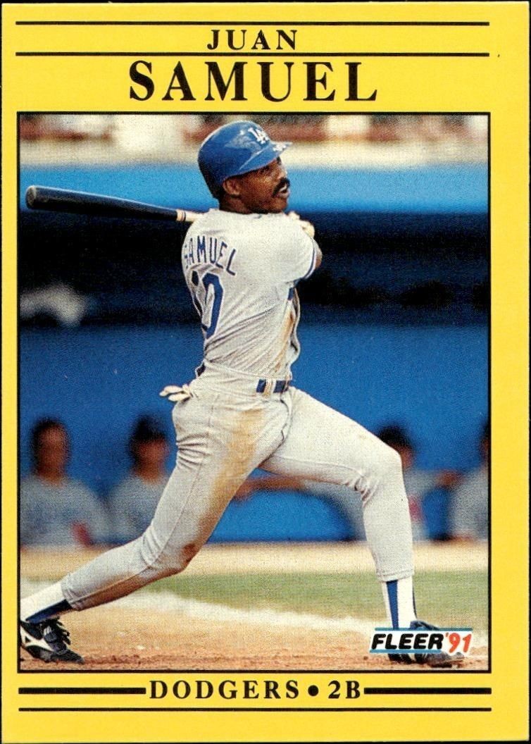 1991 Fleer Juan Samuel #218 trading card