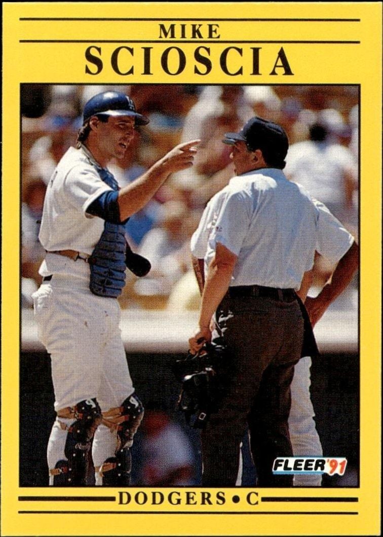 1991 Fleer Mike Scioscia #219 trading card