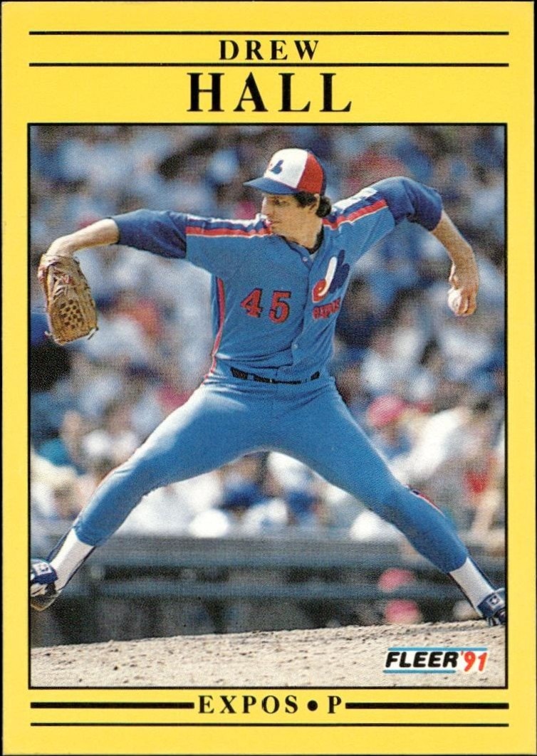 1991 Fleer Drew Hall #236 trading card