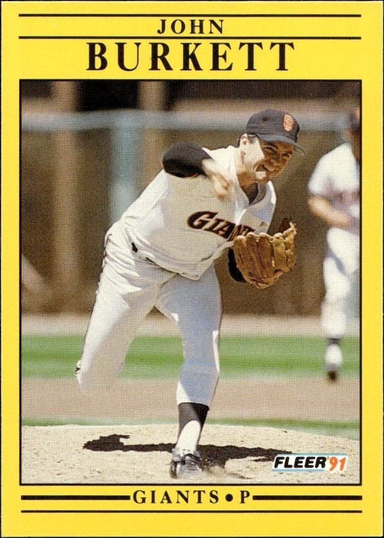 1991 Fleer John Burkett #256 trading card
