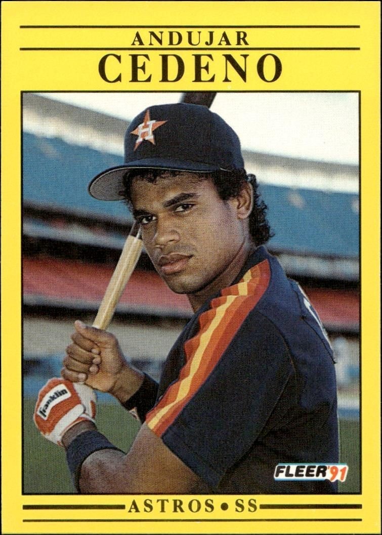 1991 Fleer Andujar Cedeno #502 trading card