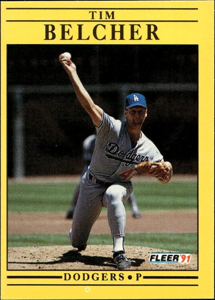 1991 Fleer Tim Belcher #194 trading card